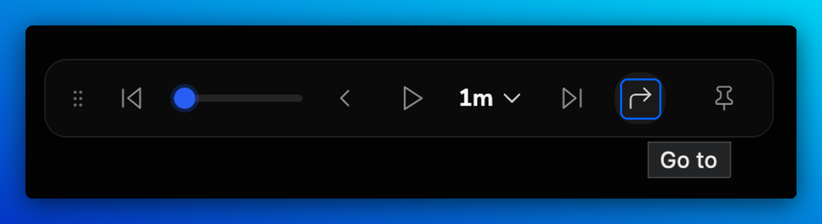 Go to on the New Chart Replay Bar